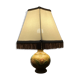 Ceramic table lamp with flower decor