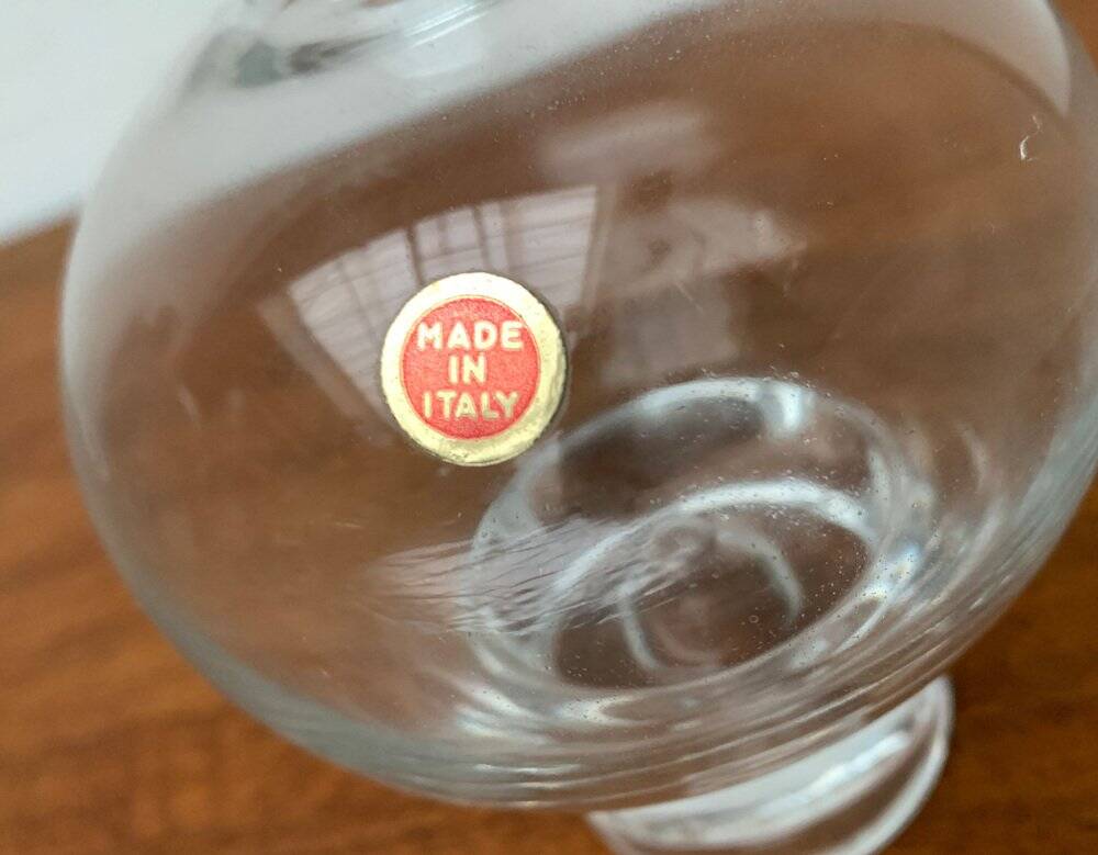 Vintage Italian glass bubble vase