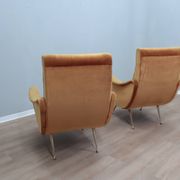 Mid century Lady style velvet armchairs 1960s