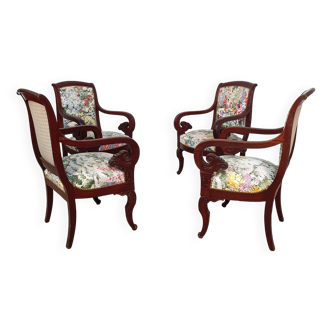 4 fauteuils d époque Restauration (19éme)