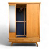 Vintage wardrobe with compass feet 1960