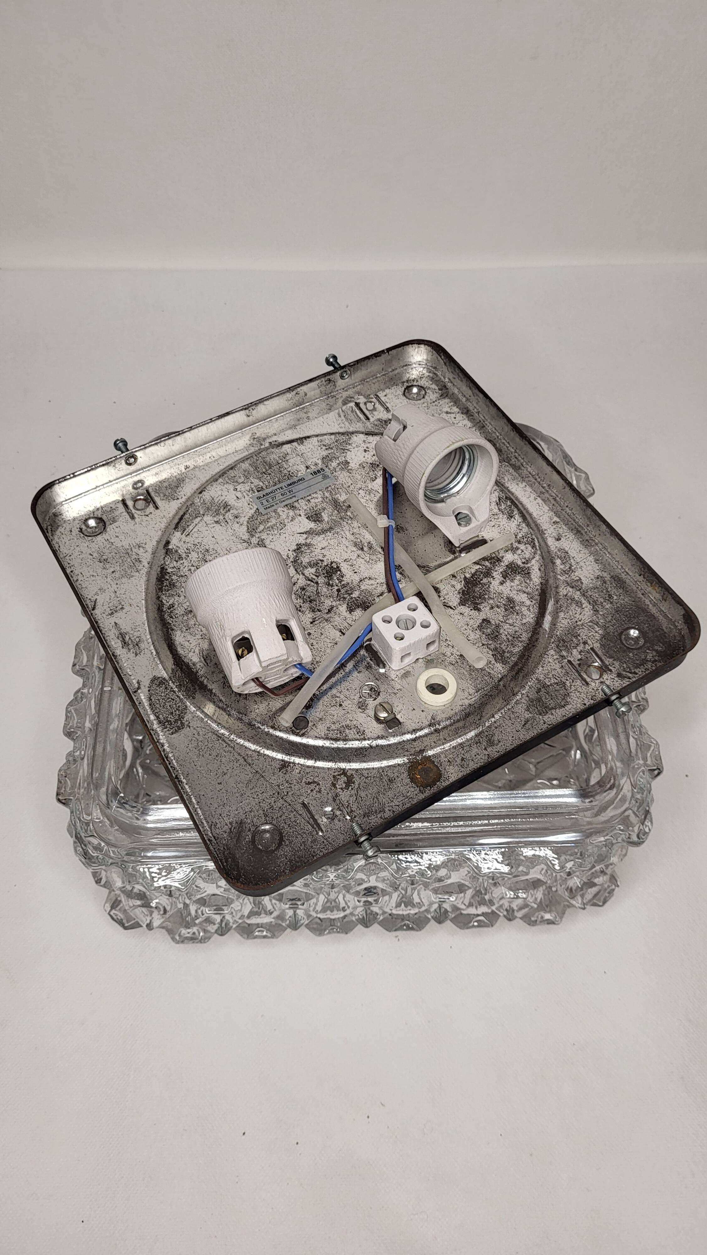 Ceiling / Wall lamp Glashutte Limburg 1960's