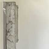 Paire d'appliques vintage en verre murano et métal chromé, Italie, 1960