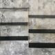 Black and gold metal string shelf set with vinyl holder - vintage 1960