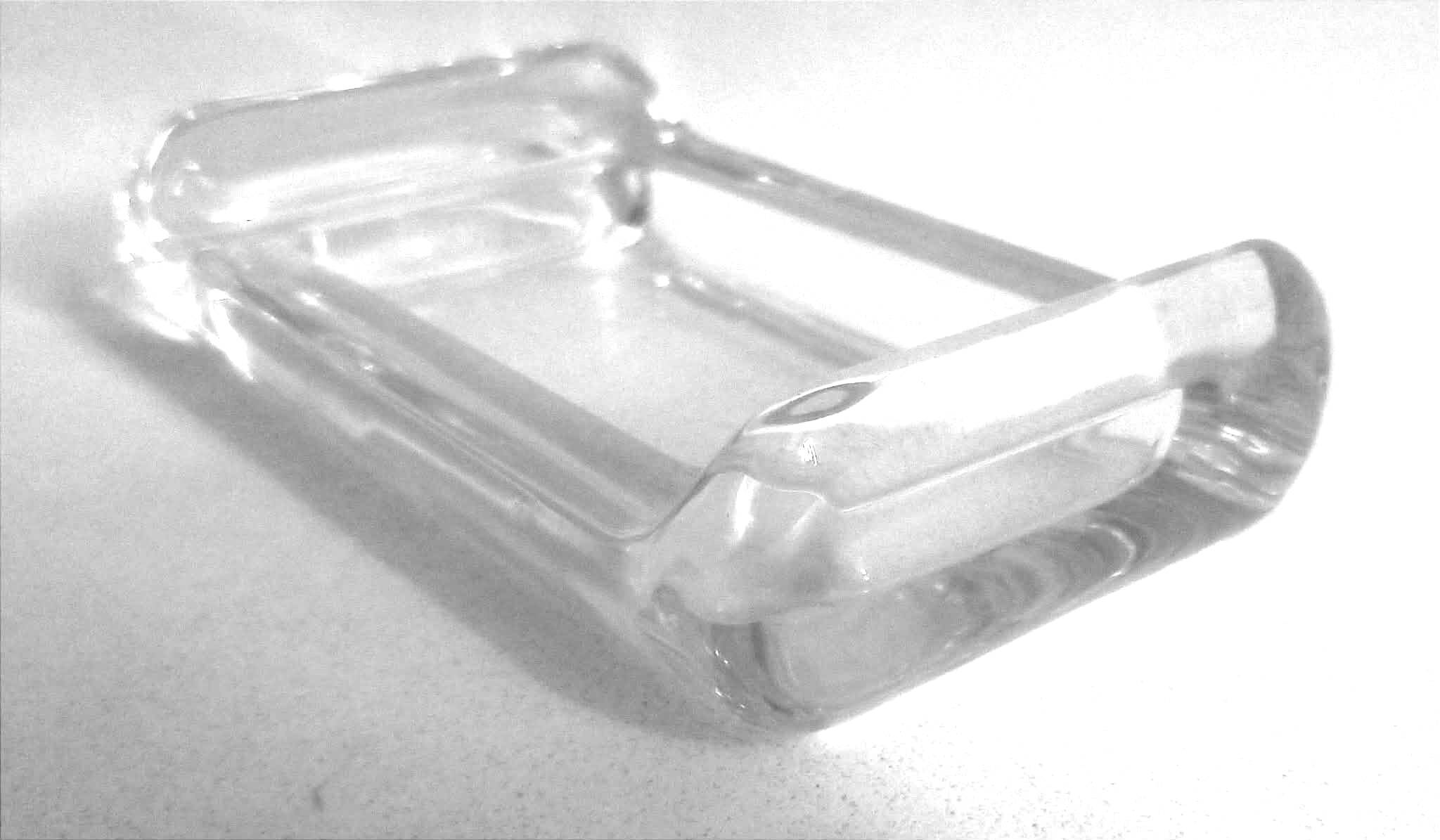 Crystal catchall 1960s Width 17.5 cm