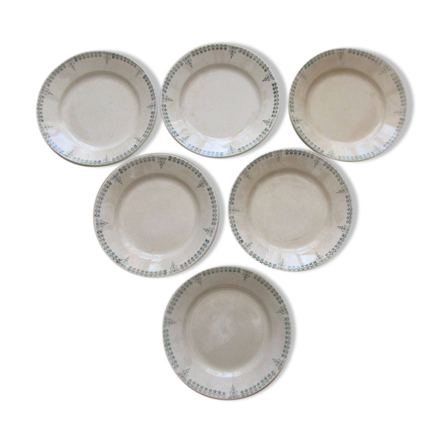 6 plates for castres faiencerie dessert