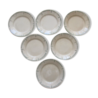 6 plates for castres faiencerie dessert