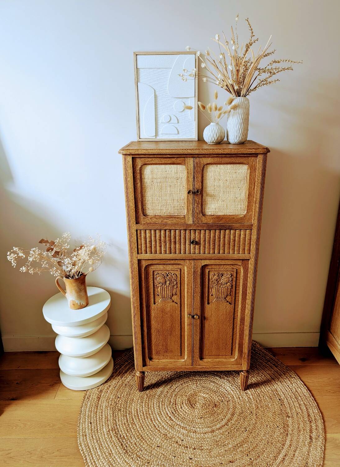 Solid oak Art Deco sideboard