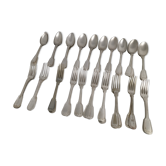 Set de 20 cuillères 20 fourchettes en argent métal vinage