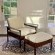 Fauteuil & Ottoman Hans Olsen – Vatne Møbler Danemark, 1960 Palissandre