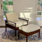 Armchair & Ottoman Hans Olsen – Vatne Møbler Denmark, 1960 Rosewood