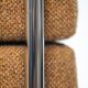Bauhaus style tubular sleeping sofa in yellow ocre wool