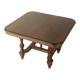 Table à manger antique de la période Gründerzeit, vers 1880, en chêne massif.