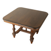 Table à manger antique de la période Gründerzeit, vers 1880, en chêne massif.