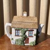 English cottage slipware teapot