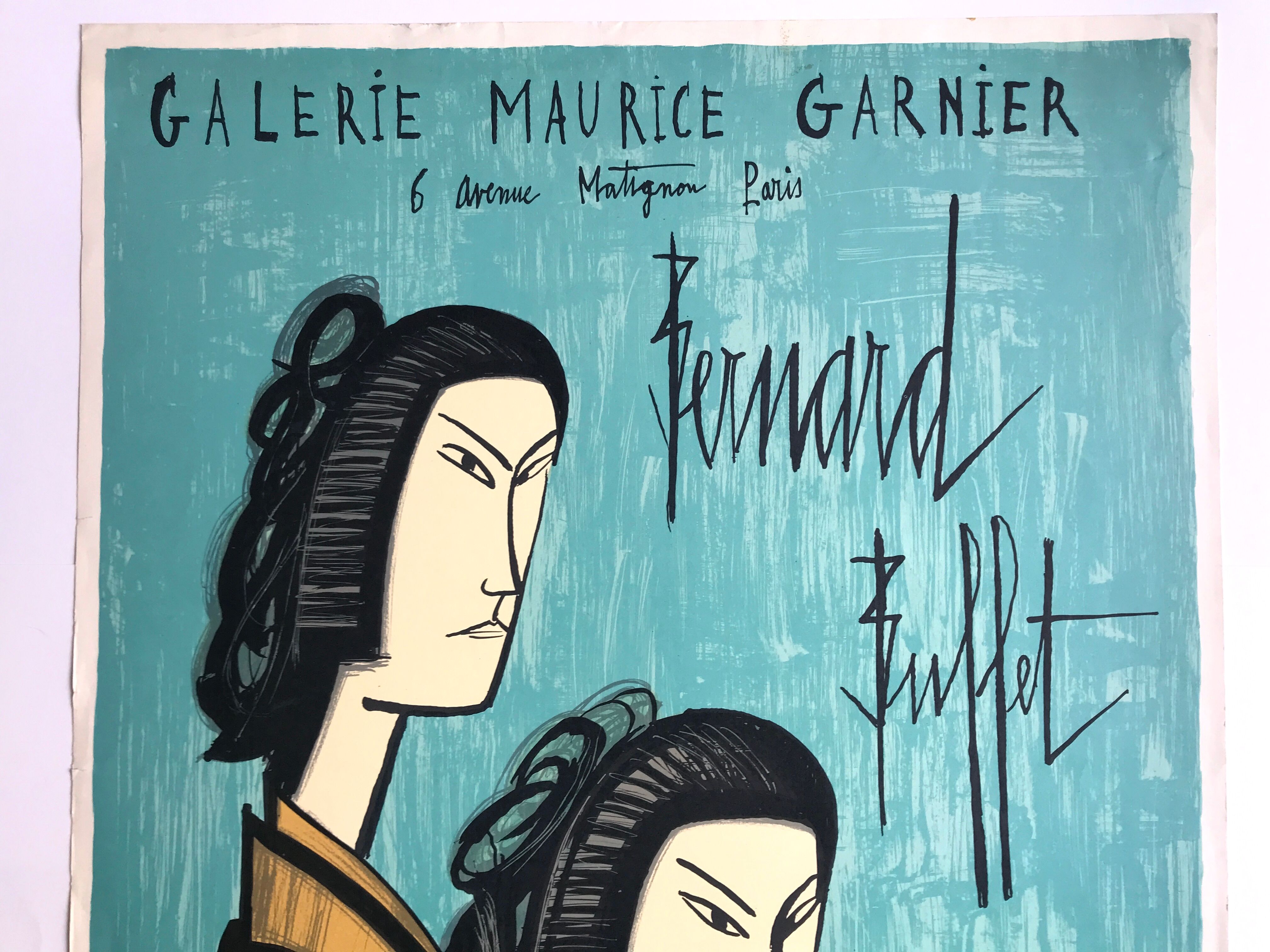 Poster in lithograph by Bernard Buffet, Galerie Maurice Garnier - Le Japon, 1981