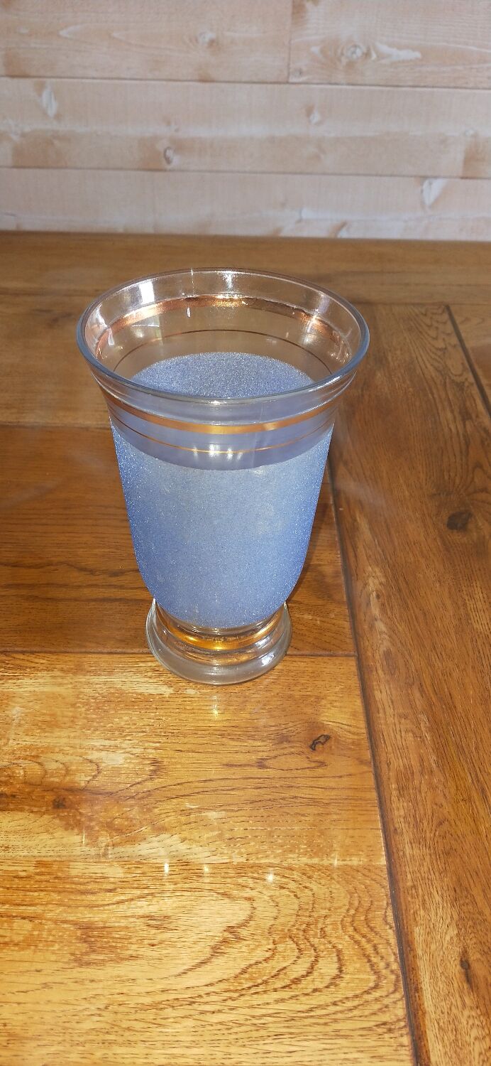 Blue granite vase