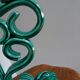 Vallauris Art Deco barbotine candlestick