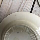 Lot of 5 old ceramic flat plates of Saint Amand green edry