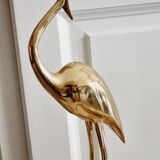 Ibis héron en laiton doré
