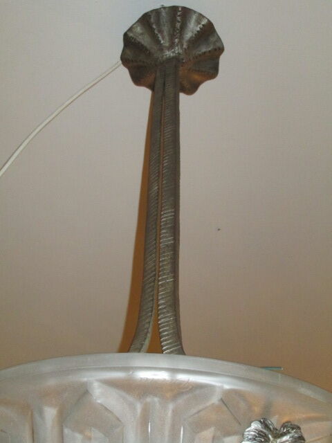 Lampadario vetro opalino