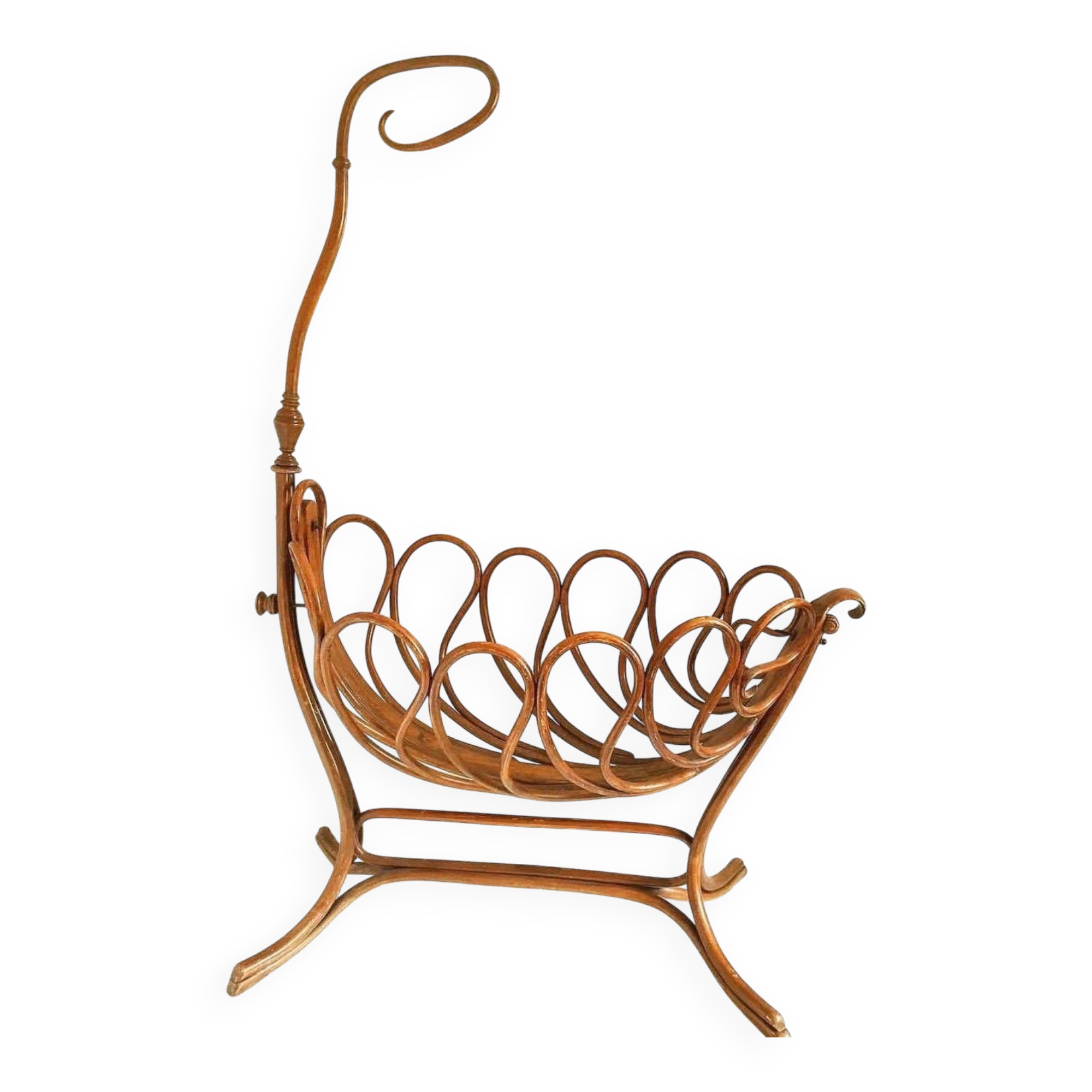 Vintage bentwood baby crib