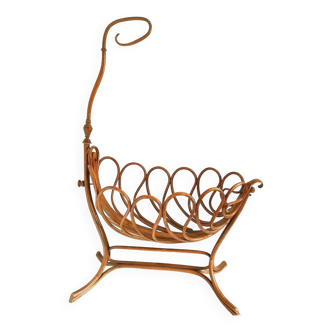 Berceau, lit bébé vintage en bois courbé