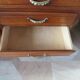 English asymmetrical chest of drawers - Art Deco - Mirror - 2 doors - 5 drawers - Mesh blond oak