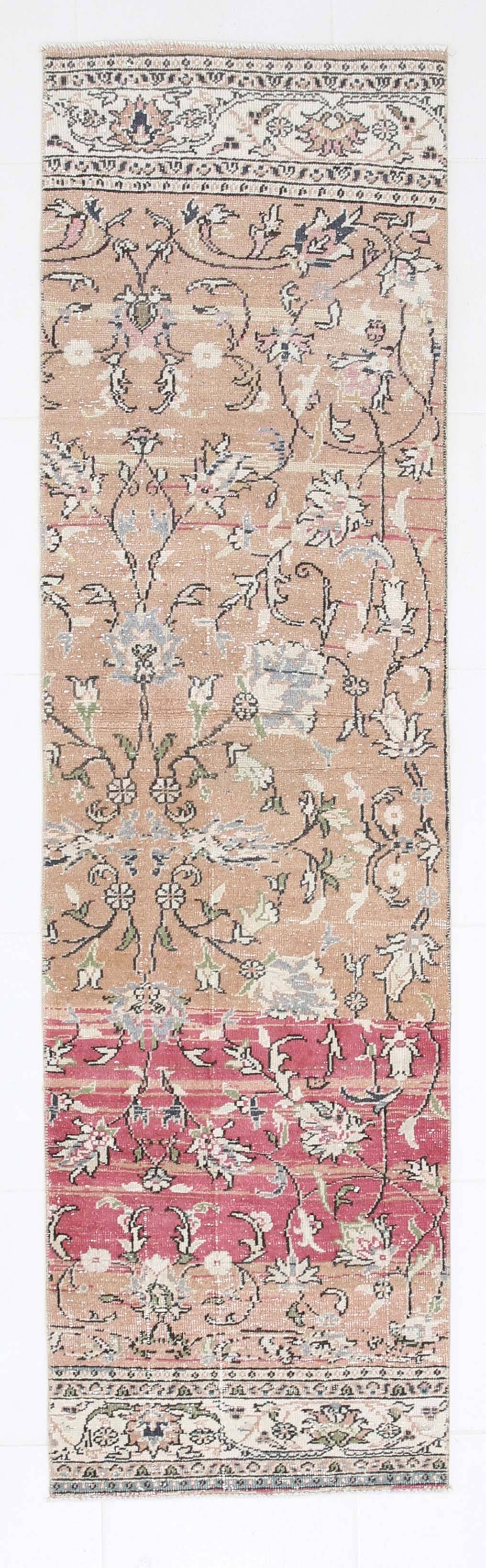 2x7 Red  Pattern Persian Runner Rug, 64x227Cm