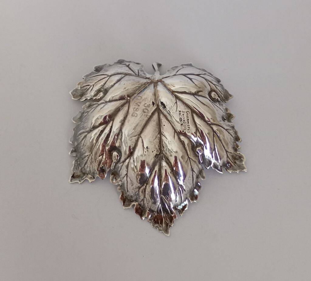 Gianmaria Buccellati Sterling Silver Vine Leaf Dish Italian 925 Silver