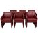 Leather Dining Chairs, Set of 6, Armchairs