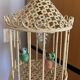 Bird cage lamp in vintage ceramics 50 years