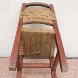 Cord and wood chair