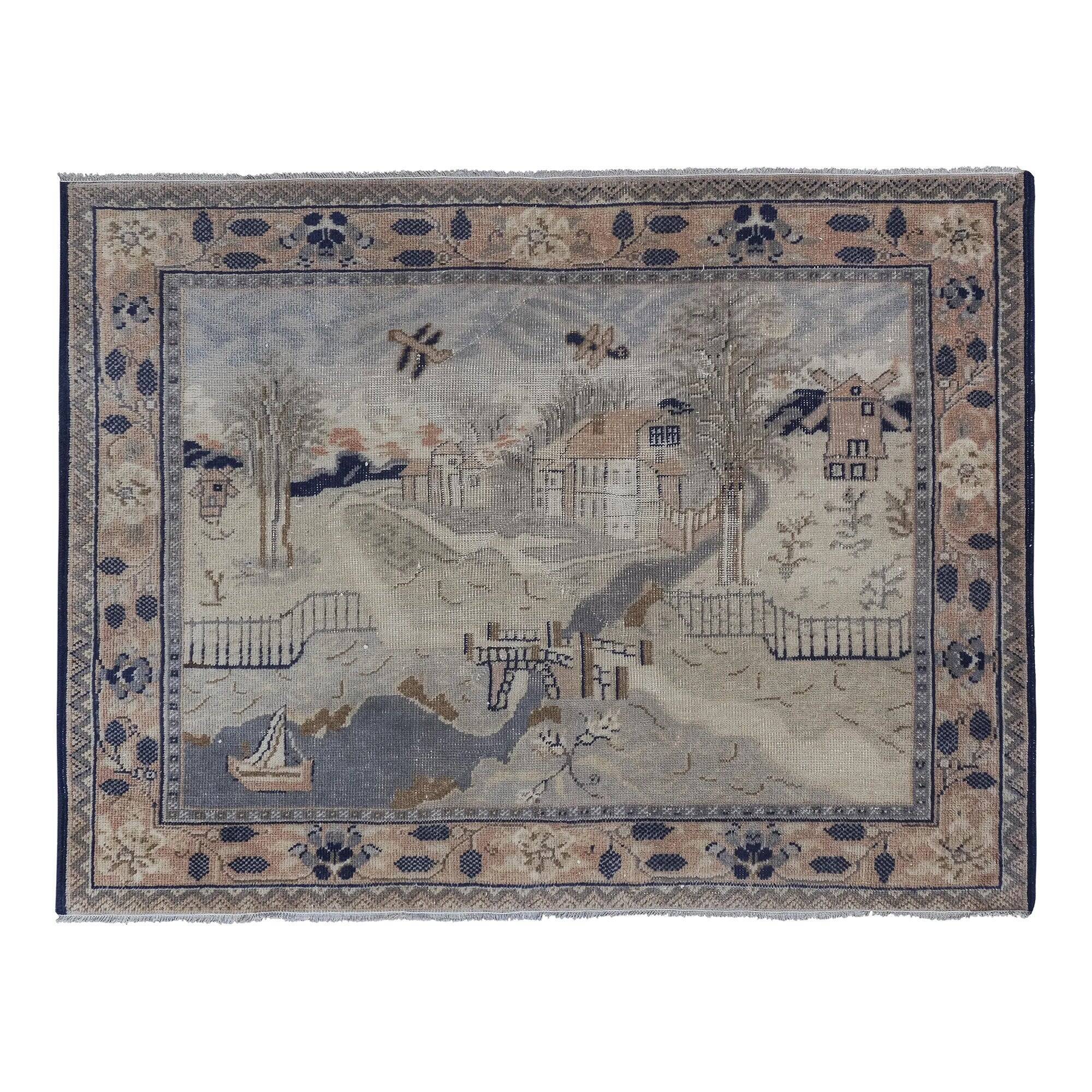 Tapis turc vintage fait main