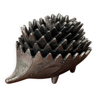 Stackable metal ashtray hedgehog mid-century USSR, 1960s, set of 6