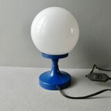 Metal and opaline lamp, 80s