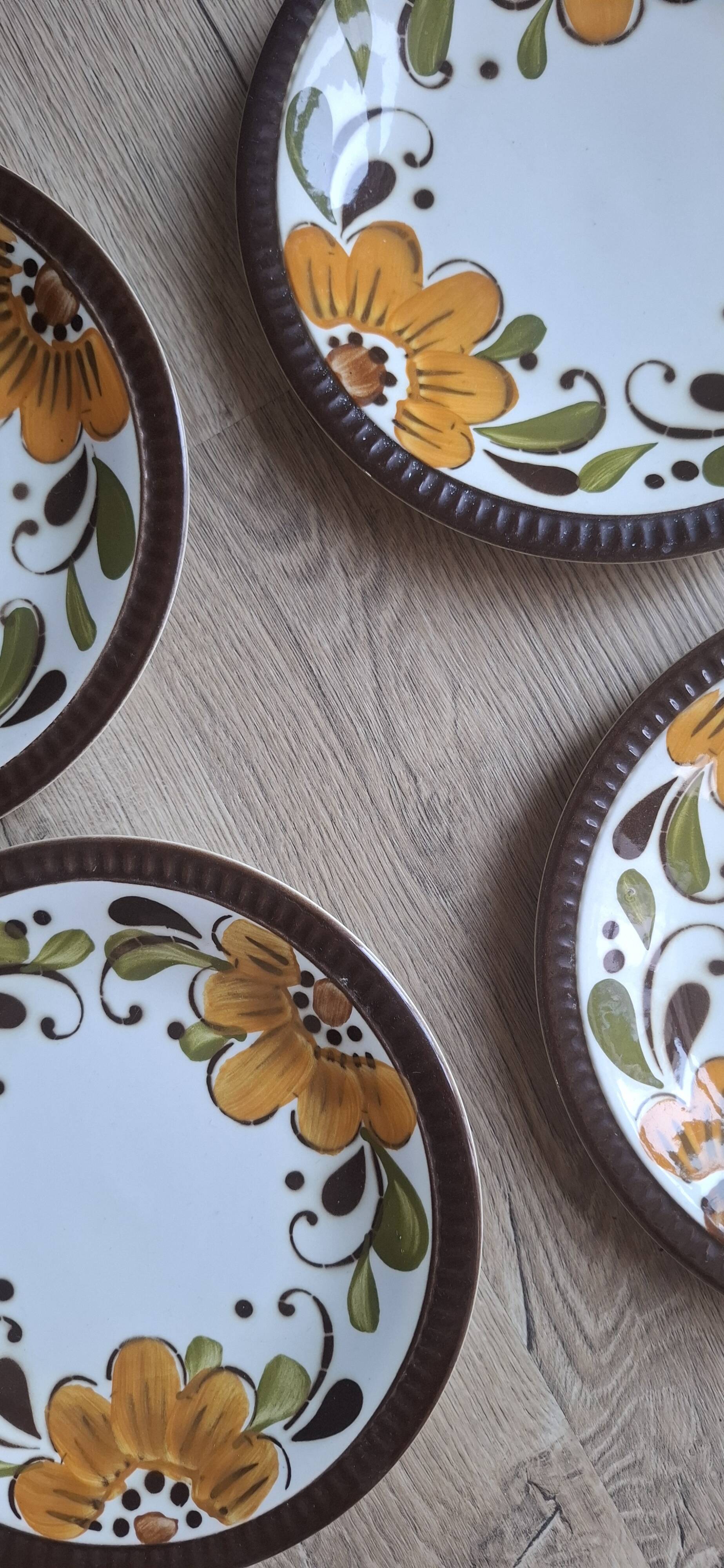 Set of 6 Paradisio dessert plates Boch 1966