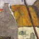 Tableau ancien , paysage breton xx siècle