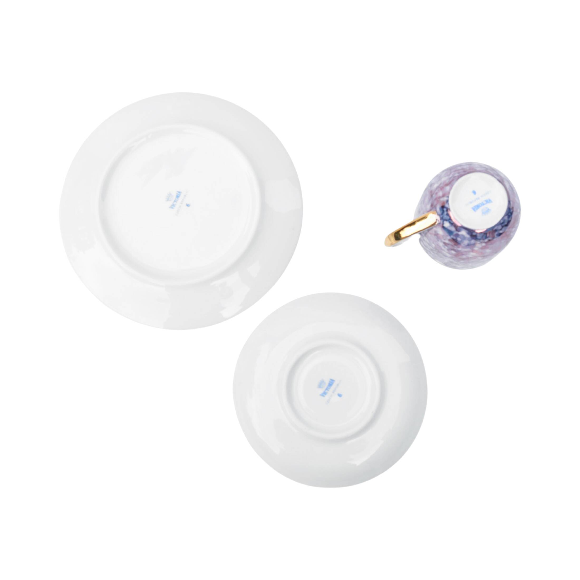 Marble breakfast set, Victoria Czechoslovakia, 1980s.