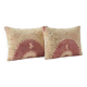 Set of 2 vintage embroidered cushion covers 41x61 cm