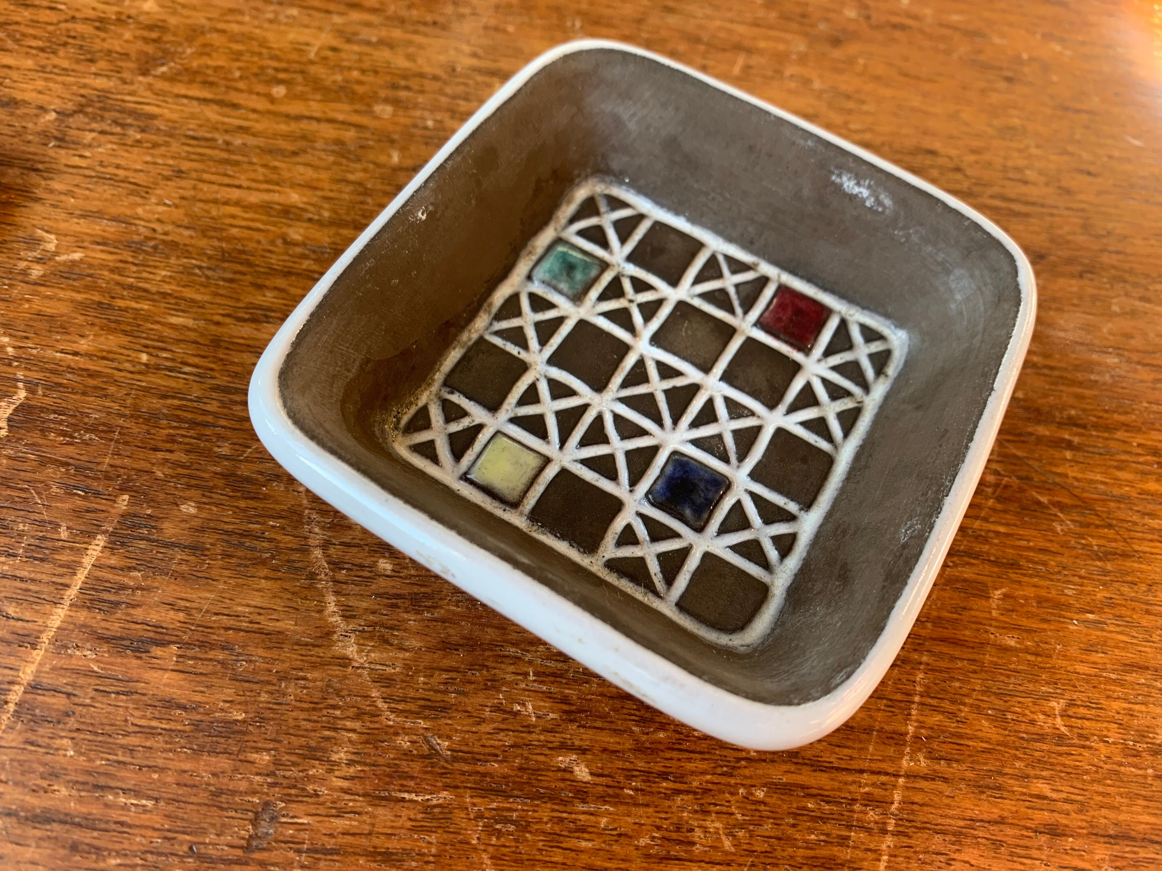 Ashtray Swedish design ceramic glazed facit vintage