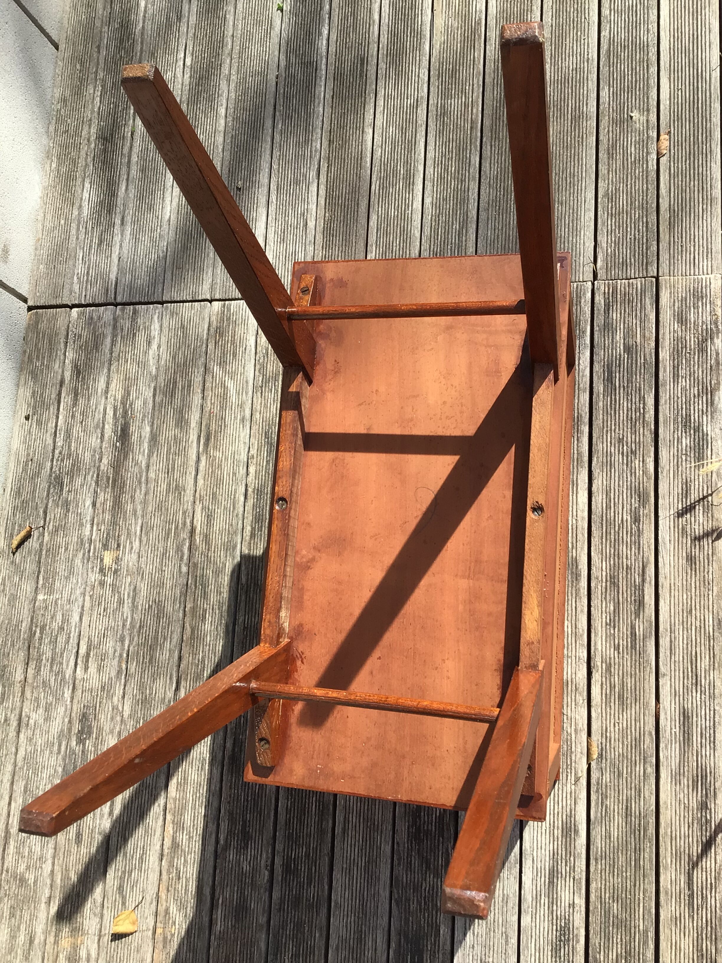 Bedside teak feet compass