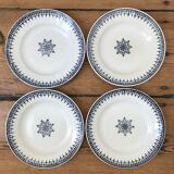 Series of 4 flat plates terre de fer model "primax"