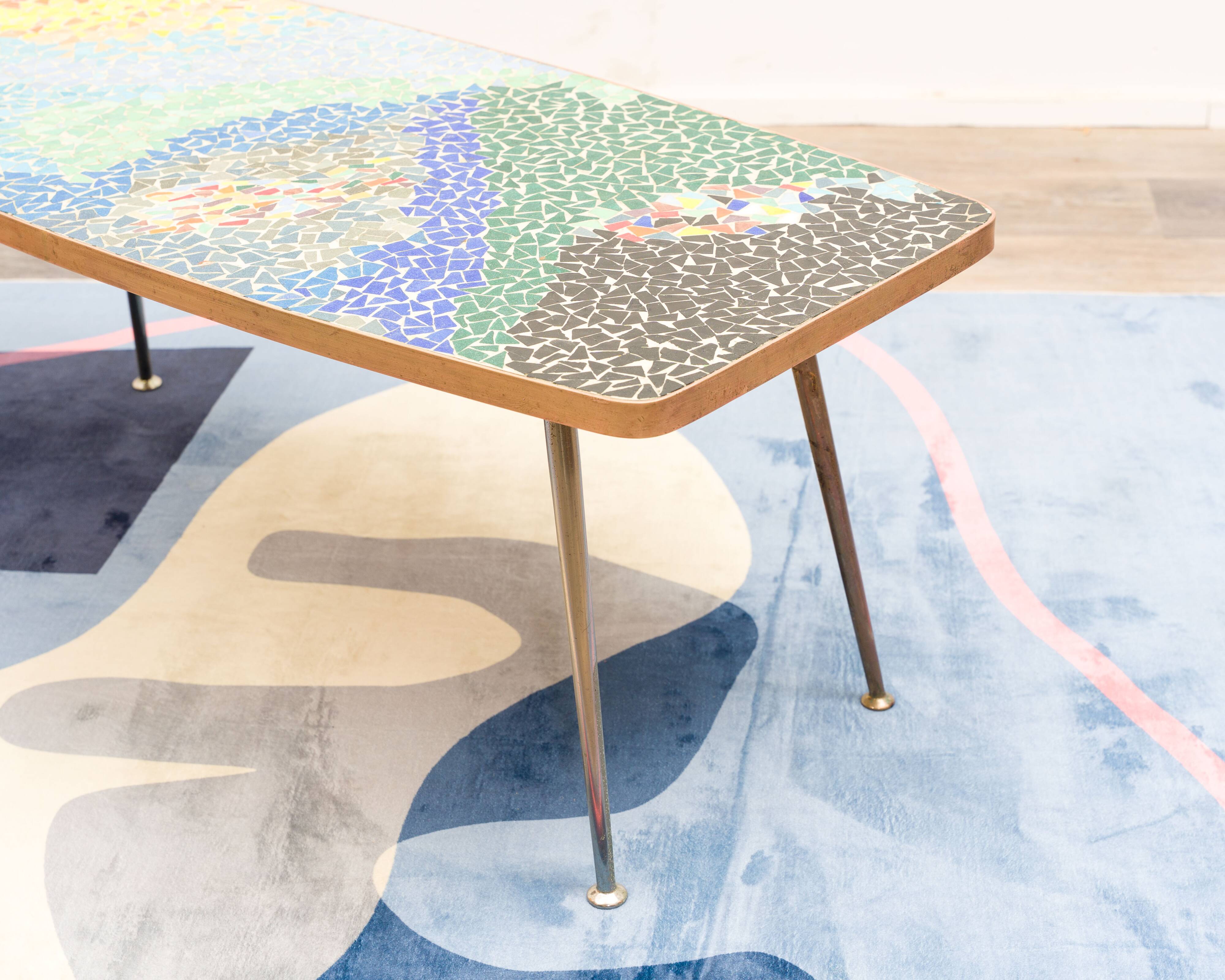1950s coffee table. Berthold Müller, mosaic workshop, Oerlings