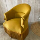 Velvet toad armchair
