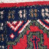 Tapis vintage du Moyen-Orient Hamadan fait main en laine – 40 x 58 cm 1970s