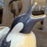 Pichet vintage pingouin barbotine