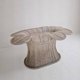 Vintage Oval Bamboo and Rattan Dining Table Base, France 1980's