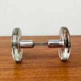 Mid-century modern glass and metal door handle from the space age, Germany, 1960s.