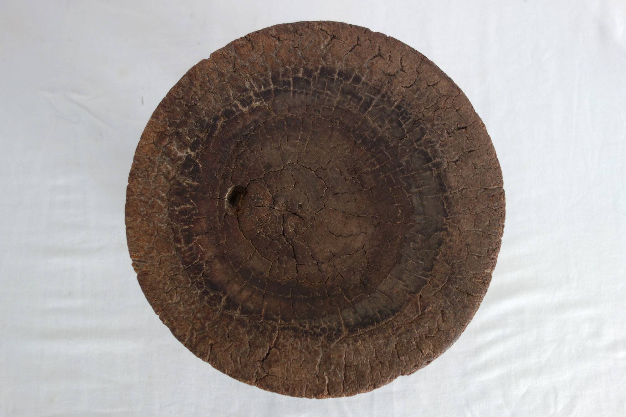 Tabouret Africain ancien en bois baoulé, Côte d'Ivoire